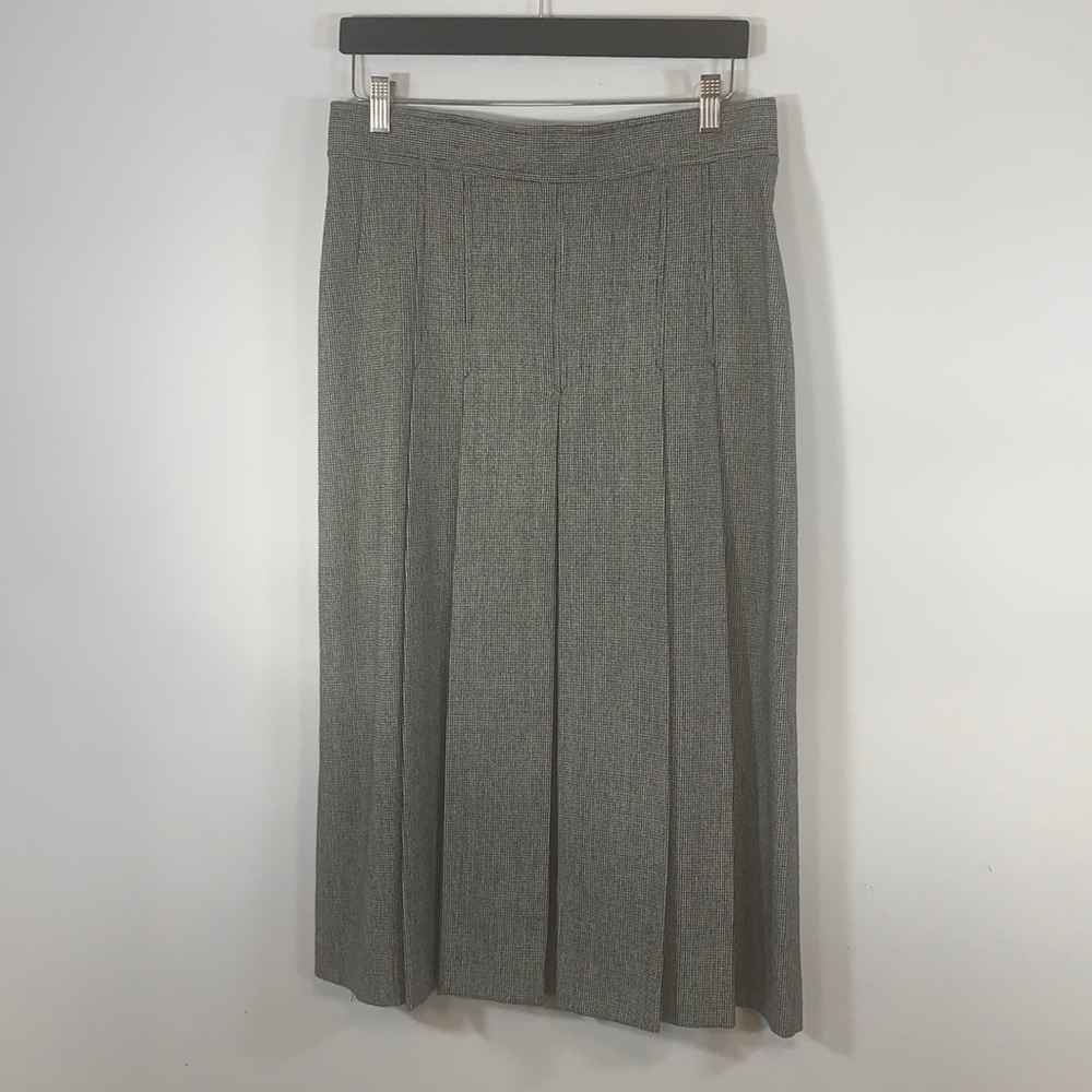 Evan-Picone Vintage Herringbone Wool Blend Women’s Size 12 Lined Pleated Skirt